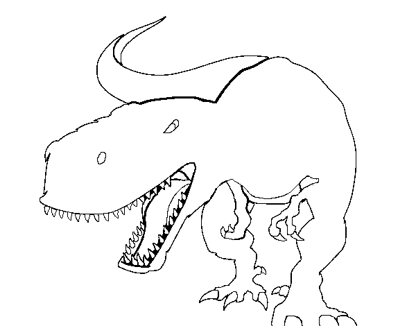 Angry dinosaur coloring page