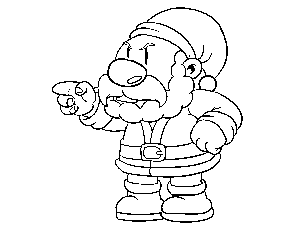 Angry Santa coloring page