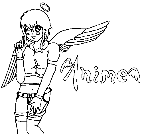 Anime coloring page