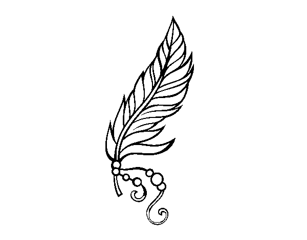 Apache feather coloring page