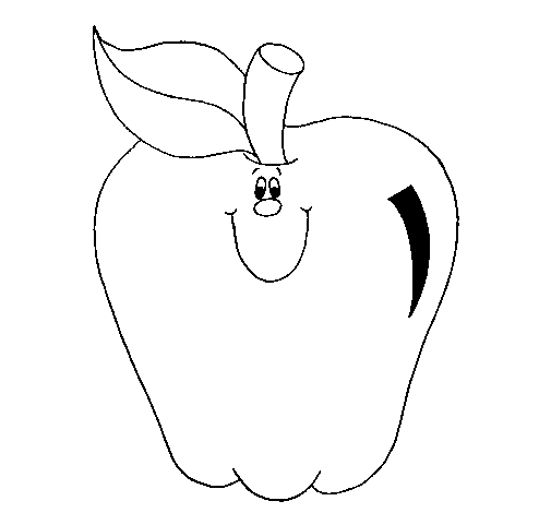 Apple coloring page