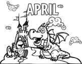 April coloring page