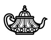 Arabic Teapot coloring page