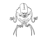 Arachnid alien coloring page