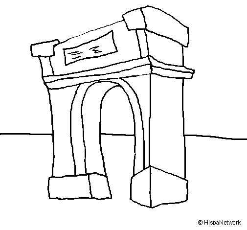 Arc de Triomphe coloring page