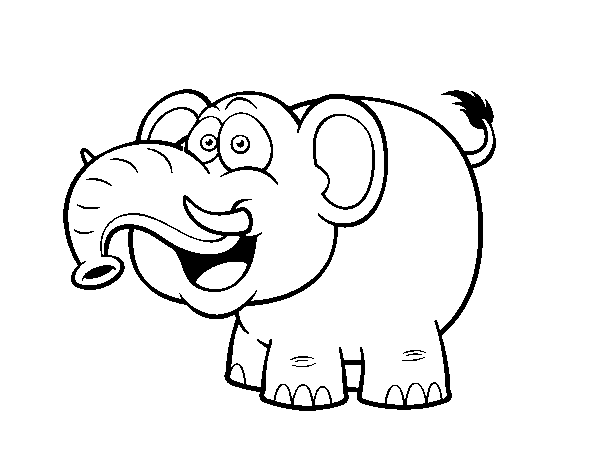 Asian elephant coloring page