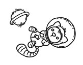 Dibujo de Astronaut kitten