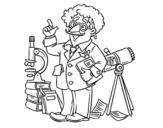 Astronomer coloring page