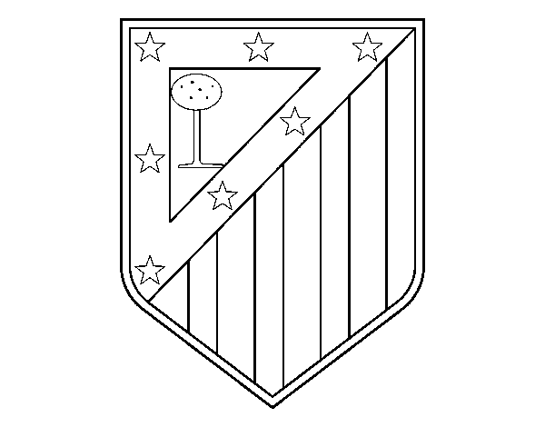 Atlético Madrid crest coloring page