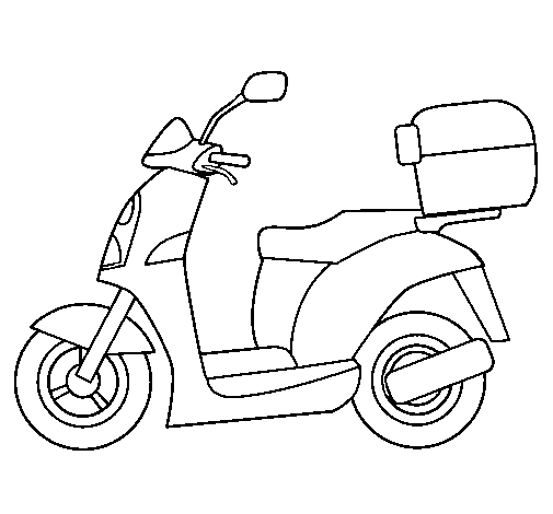 Autocycle coloring page