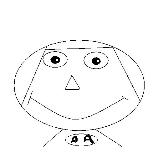 Baby face coloring page