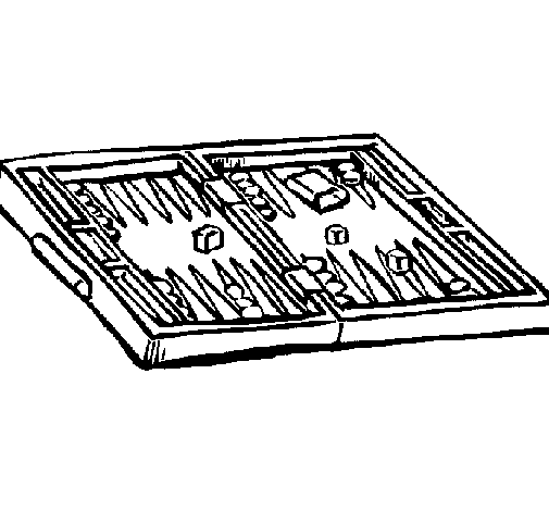 Backgammon coloring page