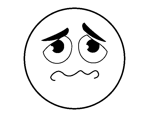 Bad atmosphere smiley  coloring page