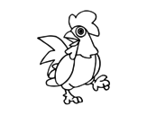 Barnyard rooster coloring page