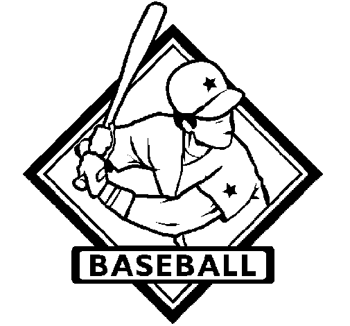 Baseball logo coloring page