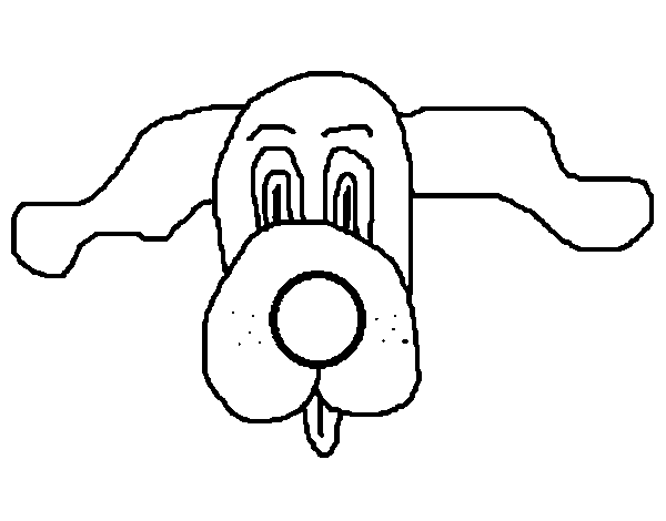 Basset hound face coloring page