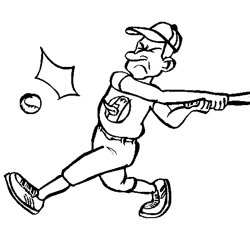 Batter coloring page