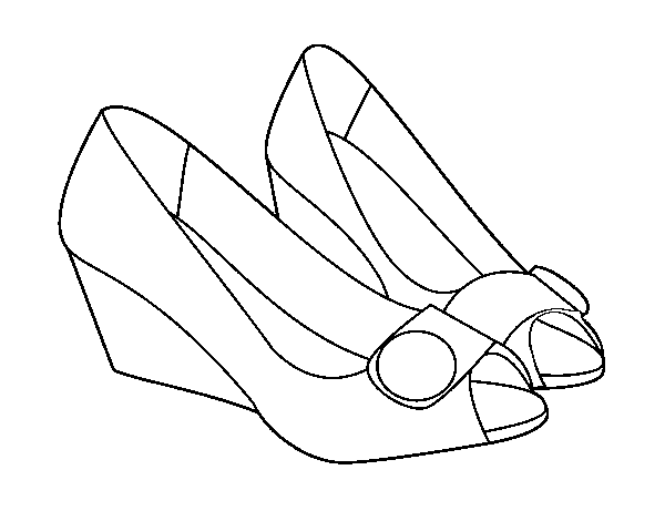 Beautiful shoes coloring page