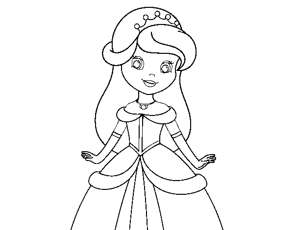 Beauty princess coloring page