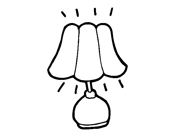 Bedside lamp coloring page