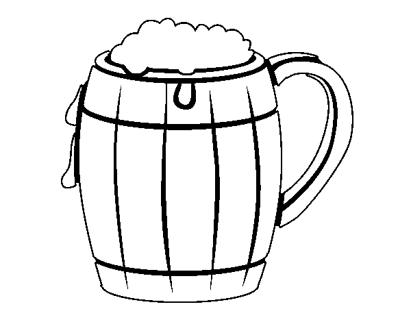 Beer coloring page