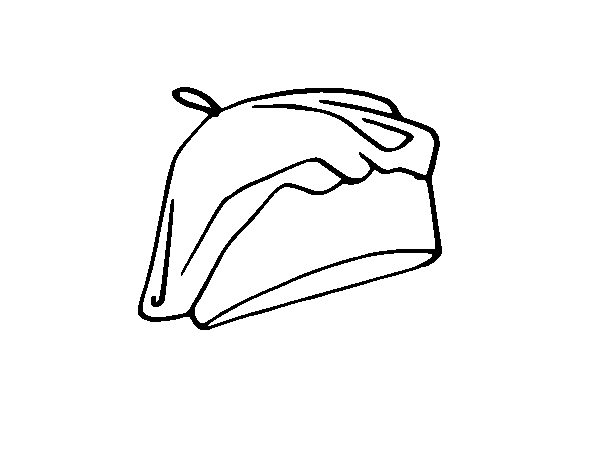 Beret coloring page
