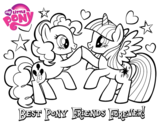 Best Pony Friends Forever coloring page