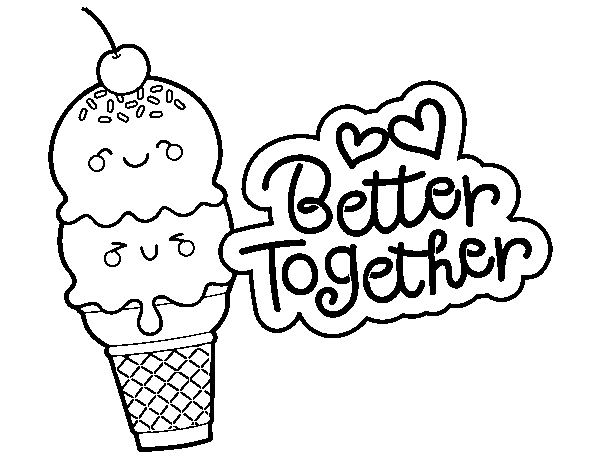 Better together coloring page