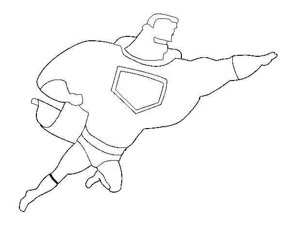 Big Superhero coloring page