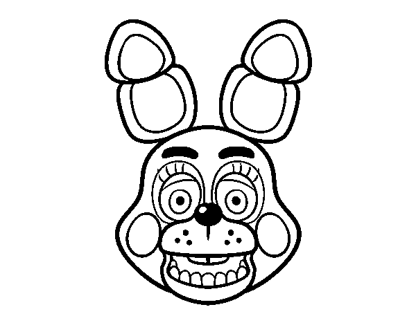  Bonnie Toy Face from Five Nights at Freddy's coloring page
