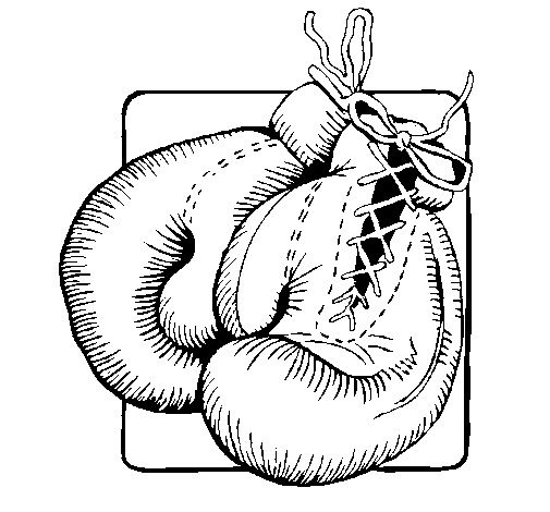 Boxing gloves coloring page