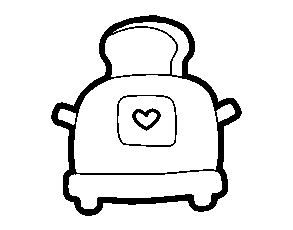Bread toaster coloring page