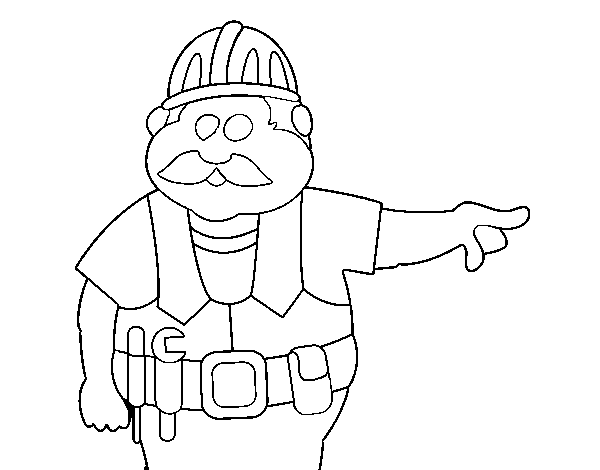 Bricklayer coloring page
