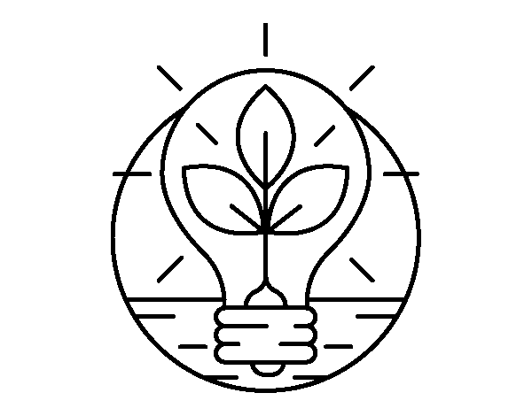  Bulb with leaves coloring page