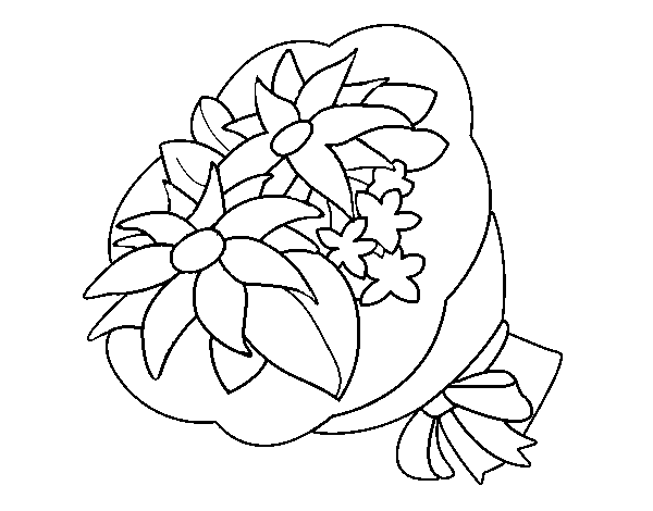 Bunch of chrysanths coloring page