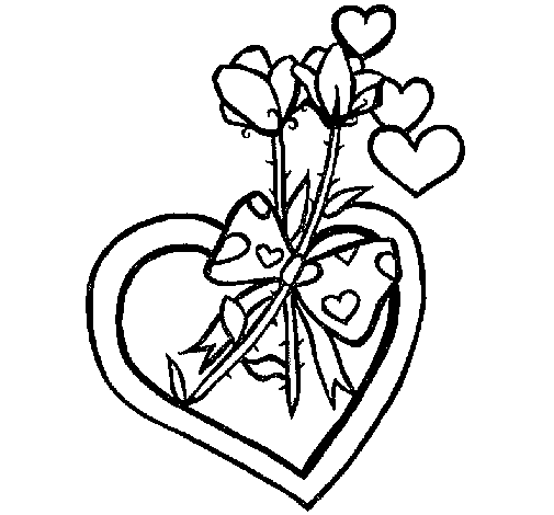 Bunch of flowers 3 coloring page