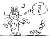 Dibujo de Bunny with carrot