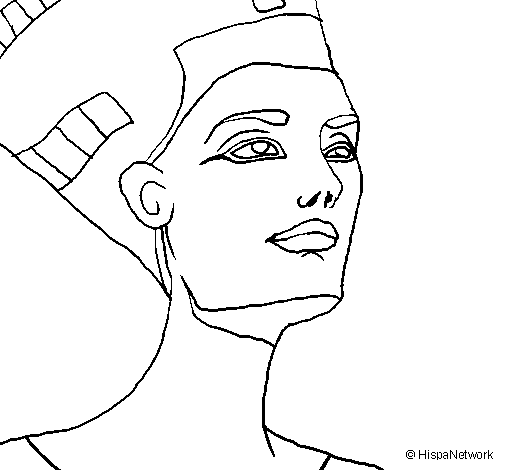 Bust of Nefertiti coloring page