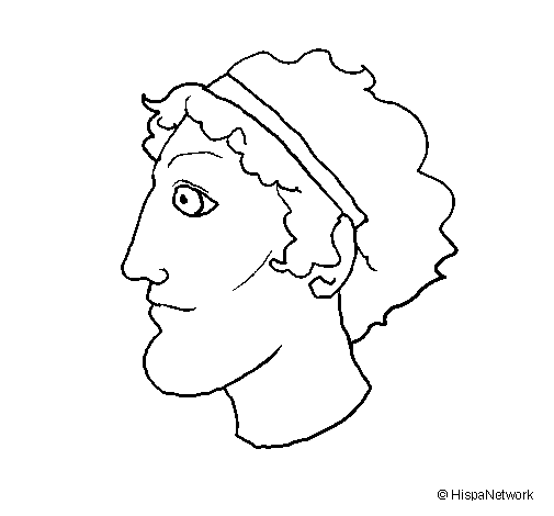 Bust of youth II coloring page