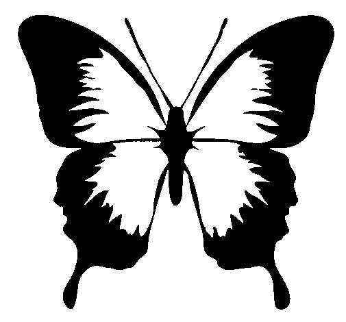 Butterfly with black wings coloring page