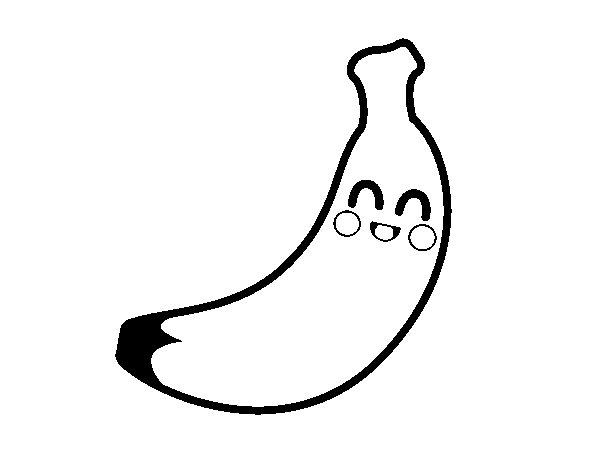 Canarian banana coloring page
