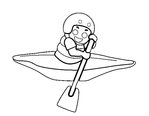 Canoeing coloring page