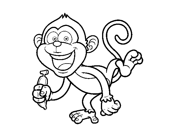 Capucin coloring page
