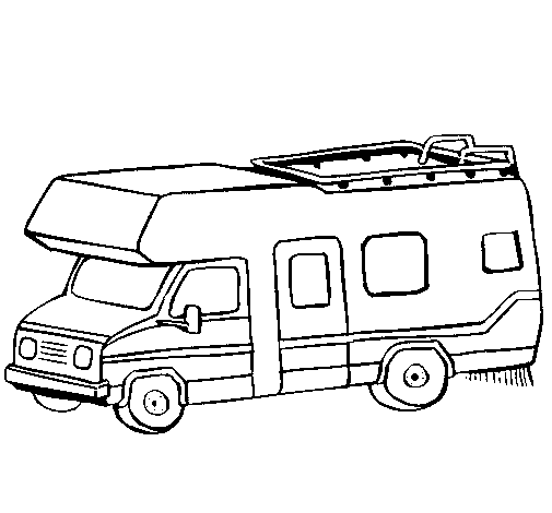 Caravan coloring page