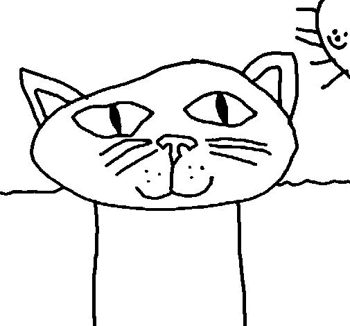 Cat 11 coloring page