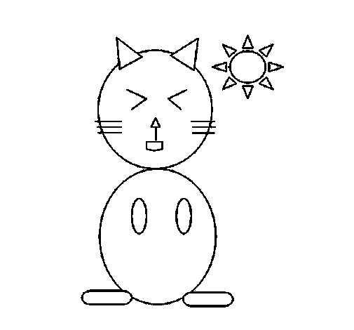 Cat 13 coloring page