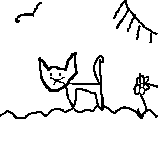 Cat 9 coloring page