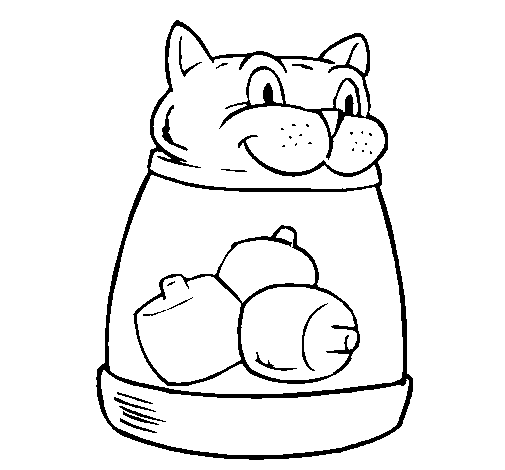 Cat toy coloring page