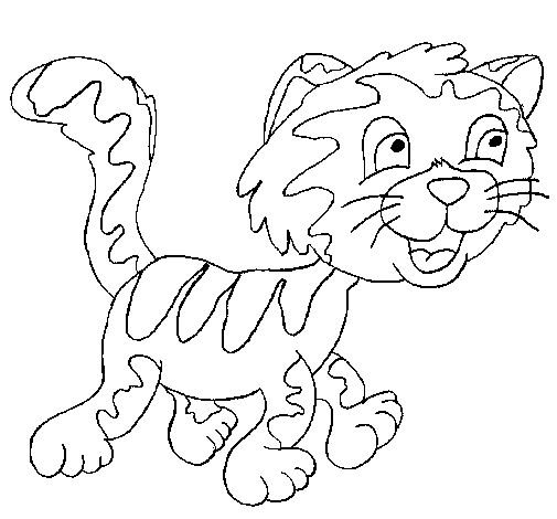 Cat with spots coloring page