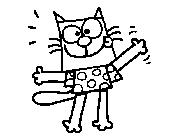 cat with tshirt coloring page  coloringcrew